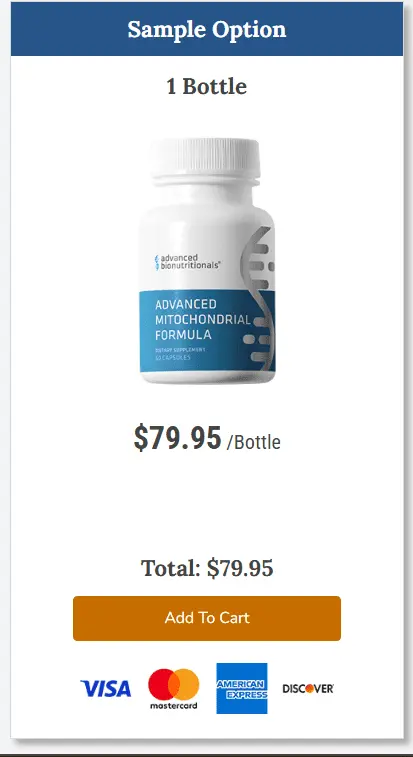 advanced mitochondrial formula 1 bottle price